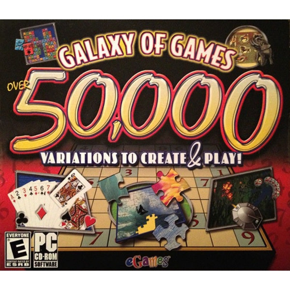 GALAXY OF GAMES 50,000 - eGames PC Game Collection Puzzles, Arcade, Casino, Etc